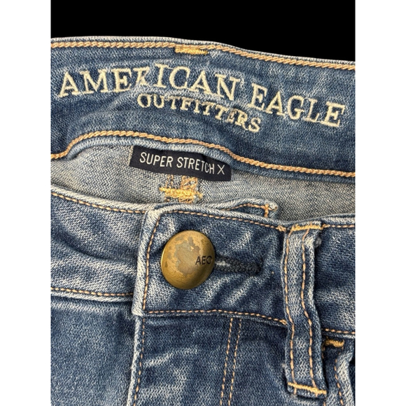 American Eagle Outfitters Womens Sz 0 Stretch Distressed High Rise Jegging Jeans - Picture 9 of 14